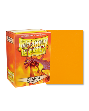 100 Dragon Shield Standard sleeves : Matte Orange