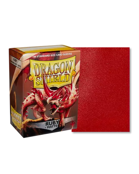 100 Dragon Shield Standard sleeves : Matte Ruby