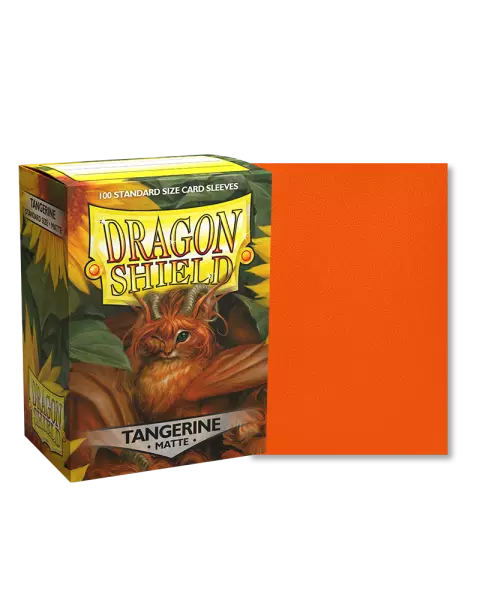 100 Dragon Shield Standard sleeves : Matte Tangerine