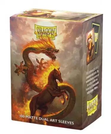 100 Matte Dual Art Sleeves - Fire Horse 2026 - Standard Size