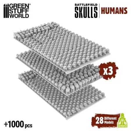 1000x Cr&acirc;nes Humains en r&eacute;sine 1:48-1:35 - Green Stuff World
