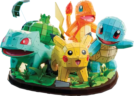 4D Build Pok&eacute;mon : Diorama R&eacute;gion Kanto - Spin Master