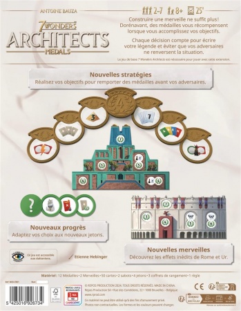 7 Wonders : Architects - Extension : Medals
