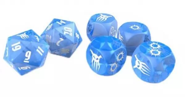 Achtung! Cthulhu - Set de D�s Bleus Blauer Kristall - Modiphius