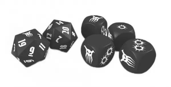 Achtung! Cthulhu - Set de D�s Noirs Black Sun - Modiphius