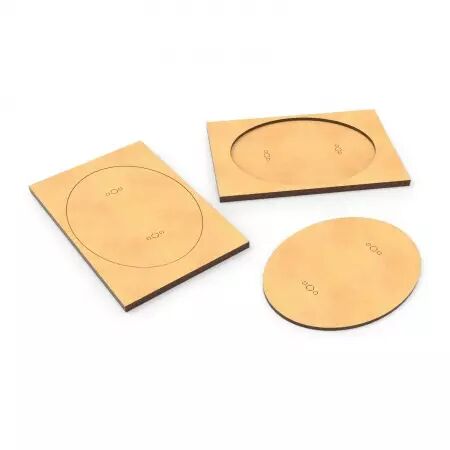 Adaptateur de socles MDF - Ovale 120x92mm &agrave; Rectangulaire 150x100mm (pack de 2)  - Green Stuff World