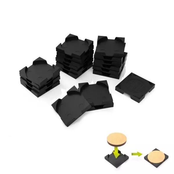 Adaptateur pour socle - Rond � Carr� 25mm (pack de 20)  - Green Stuff World