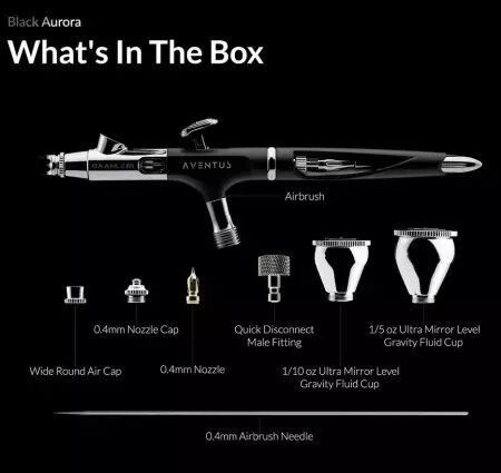 A&eacute;rographe Ace Series Aventus Black Aurora 0.2 & 0.4mm - Gaahleri