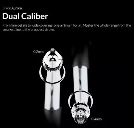 A&eacute;rographe Ace Series Aventus Black Aurora 0.2 & 0.4mm - Gaahleri