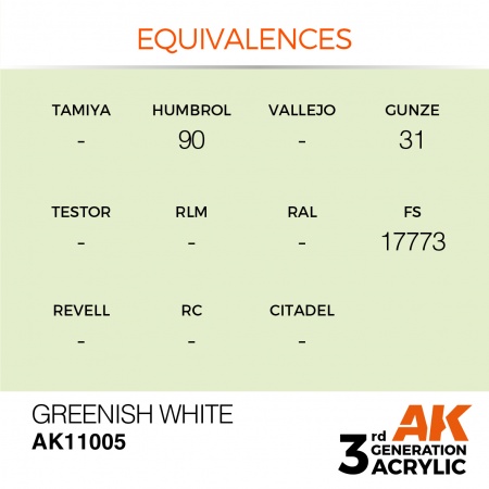 AK Interactive - 3rd Gen -  Greenish White - 17ml
