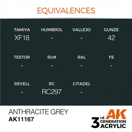 AK Interactive - 3rd Gen - Anthracite Grey 17ml