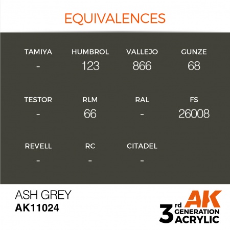 AK Interactive - 3rd Gen - Ash Grey 17ml