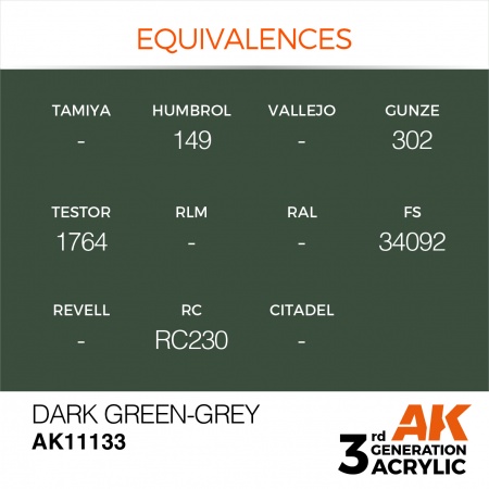 AK Interactive - 3rd Gen - Dark Green-Grey 17ml