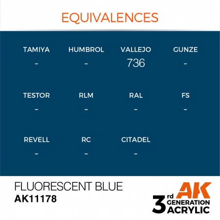 AK Interactive - 3rd Gen - Fluorescent Blue 17ml