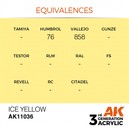 AK Interactive - 3rd Gen - Ice Yellow 17ml