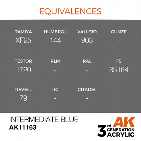 AK Interactive - 3rd Gen - Intermediate Blue 17ml