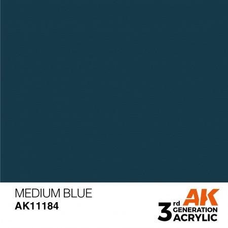 AK Interactive - 3rd Gen - Medium Blue 17ml