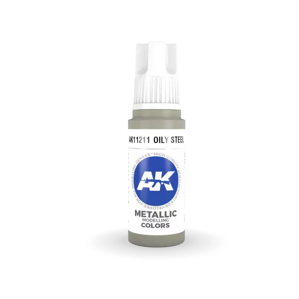 AK Interactive - 3rd Gen - Oily Steel 17ml