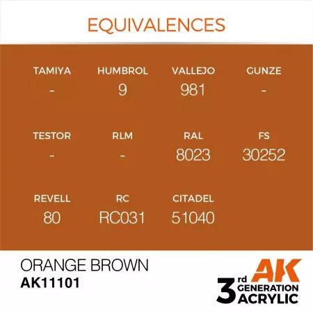 AK Interactive - 3rd Gen - Orange Brown 17ml