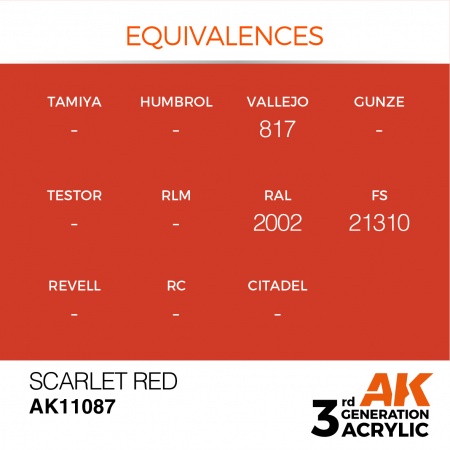 AK Interactive - 3rd Gen - Scarlet Red 17ml