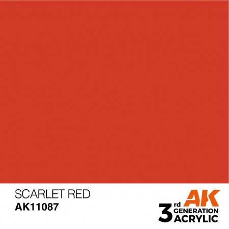 AK Interactive - 3rd Gen - Scarlet Red 17ml