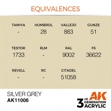 AK Interactive - 3rd Gen - Silver Grey 17ml