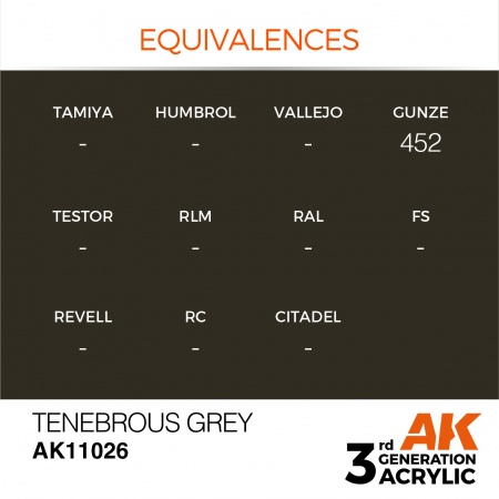 AK Interactive - 3rd Gen - Tenebrous Grey 17ml