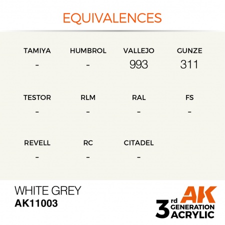 AK Interactive - 3rd Gen - White Grey 17ml