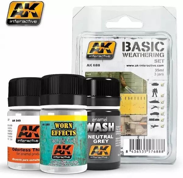 Ak Interactive - Auxiliaires - Basic Weathering Set