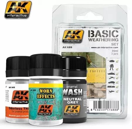 Ak Interactive - Auxiliaires - Basic Weathering Set