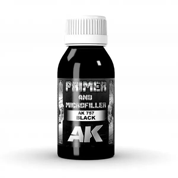 Ak Interactive - Auxiliaires - Black Primer and Microfiller - 100ml