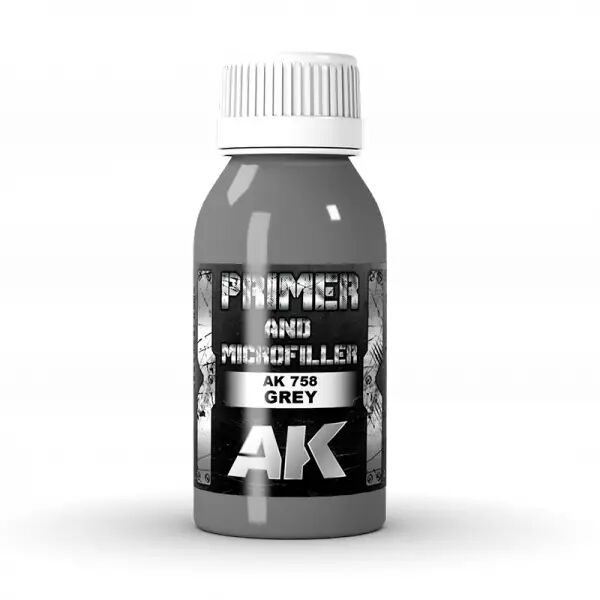 Ak Interactive - Auxiliaires - Grey Primer and Microfiller - 100ml