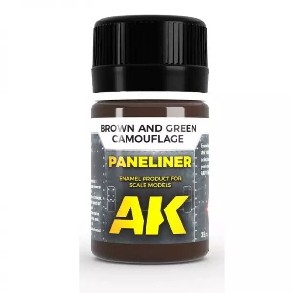 Ak Interactive - Auxiliaires - Paneliner for brown and green camouflage 35ml