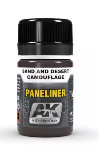 Ak Interactive - Auxiliaires - Paneliner for sand and desert camouflage 35ml