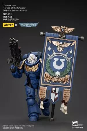 Ancient Posca  20 cm - Ultramarines Heroes of the Chapter  - Warhammer 40k figurine 1/18 - Joytoy