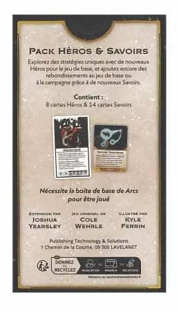  Arcs : Héros et Savoirs (extension) -  Cole Wehrle
