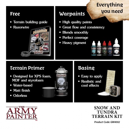 Army Painter - GameMaster : Snow & Tundra Terrain Kit