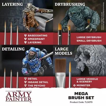 Army Painter - Pinceaux -  Mega Brush Set