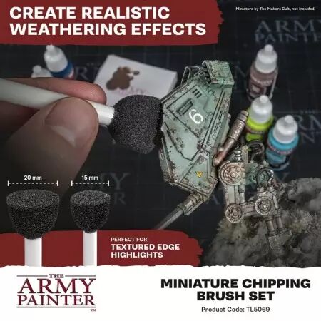 Army Painter - Pinceaux -  Miniature Chipping Brush Set