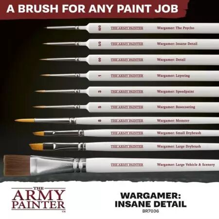 Army Painter - Pinceaux - Wargamer Brush -  Insane Detail