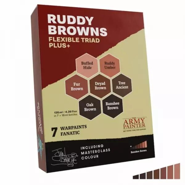 Army Painter - Warpaints Fanatic - Ruddy Browns Flexible Triad PLUS+