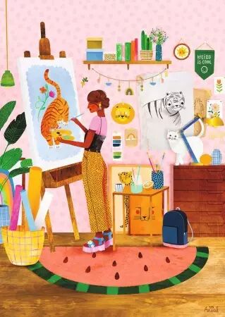 Atelier d\'artiste / Laura Lhuillier - Puzzle 1000 pièces - Collection Artiste - Nathan