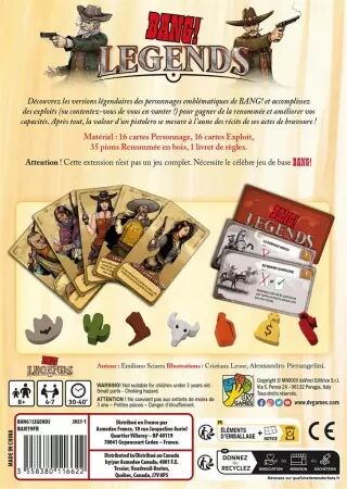 Bang ! Extension : Legends