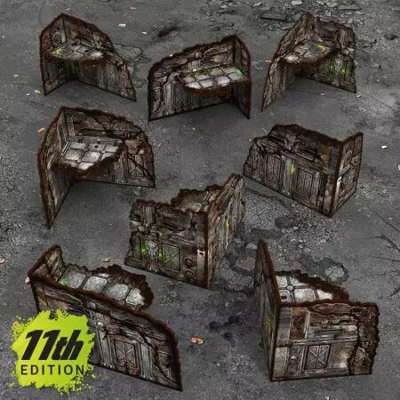 B&acirc;timents pliables pr&eacute;peints 11e &eacute;dition Warhammer 40k (lot de 8) - Green Stuff World