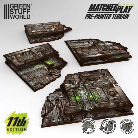 B&acirc;timents pliables pr&eacute;peints 11e &eacute;dition Warhammer 40k (lot de 8) - Green Stuff World