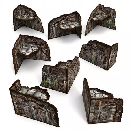 B&acirc;timents pliables pr&eacute;peints 11e &eacute;dition Warhammer 40k (lot de 8) - Green Stuff World