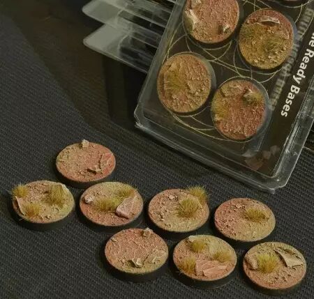  Battle Ready Bases - Badlands 32mm (x8) - Gamers Grass
