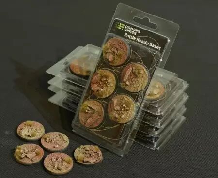  Battle Ready Bases - Badlands 40mm (x5) - Gamers Grass