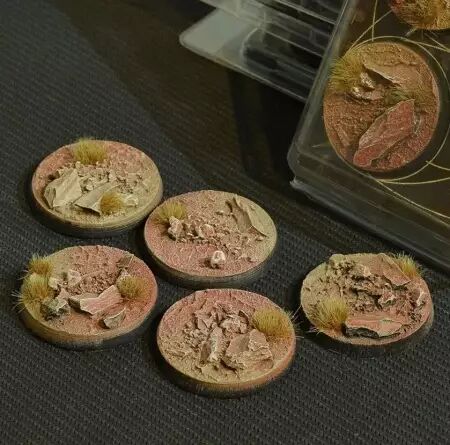 Battle Ready Bases - Badlands 40mm (x5) - Gamers Grass