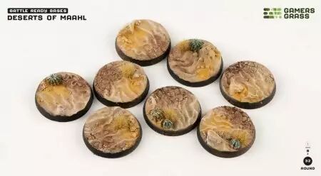  Battle Ready Bases - Deserts of Maahl 32mm (x8) - Gamers Grass